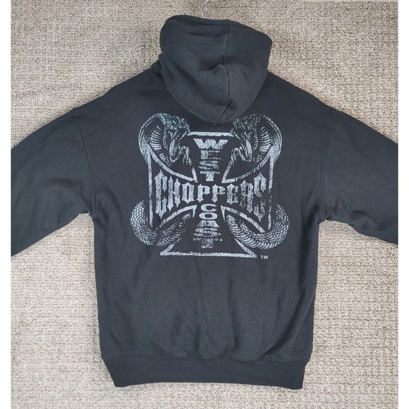 West Coast Choppers Pullover Hoodie Mens Size M Biker Graphic Snake Print - Picture 1 of 9